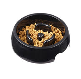 Bol Mancare Caini PawzUp EatSmart, Anti-Inghitire Rapida, Negru, 500ml