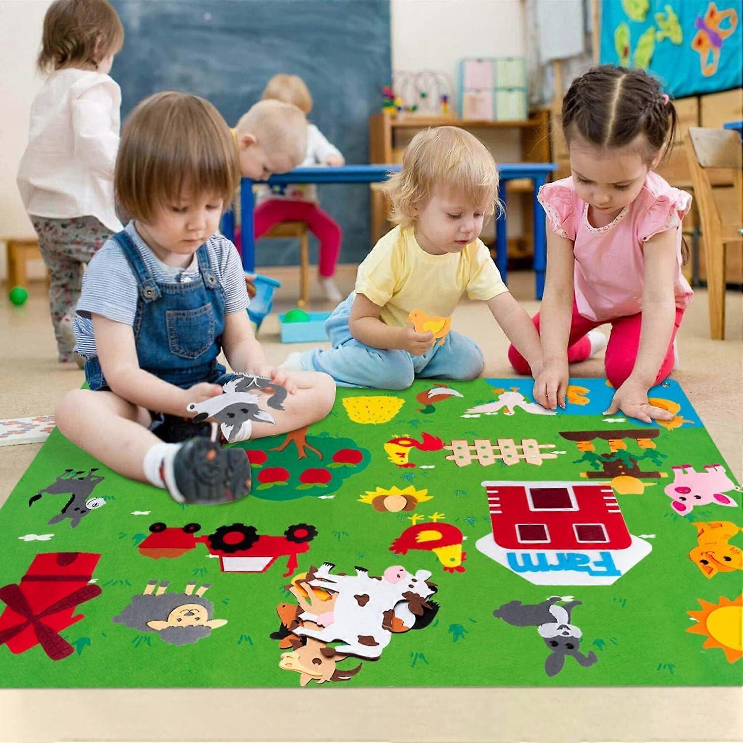 Joc Interactiv si Creativ pentru Copii Montessori Evoora PlayFelt Micul Fermier