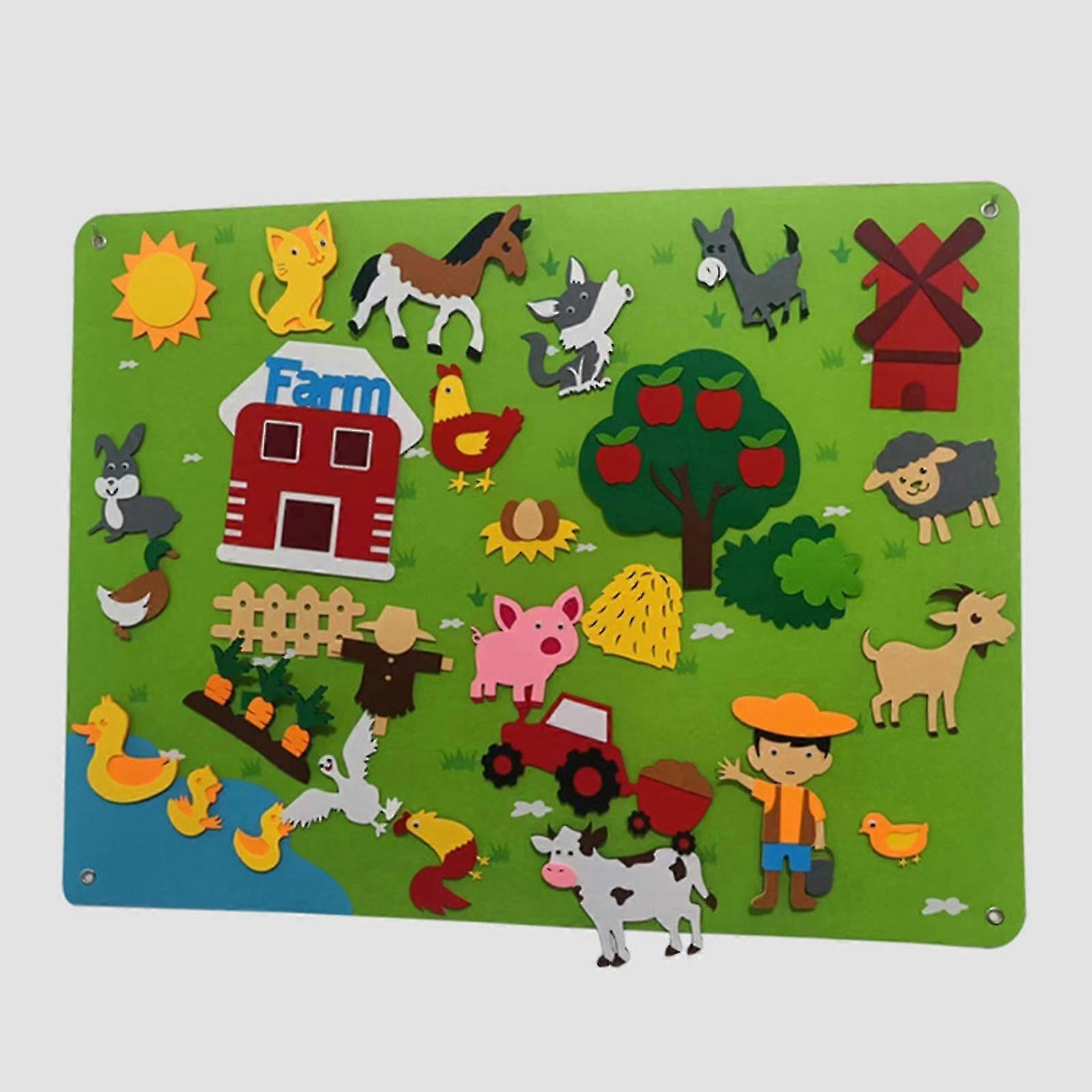 Joc Interactiv si Creativ pentru Copii Montessori Evoora PlayFelt Micul Fermier