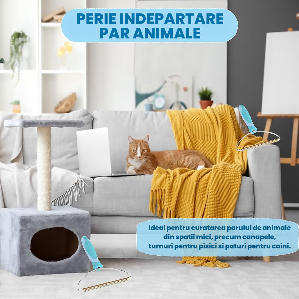 Perie Curatare Par Animale PawzUp FurSweep, 17 x 14cm