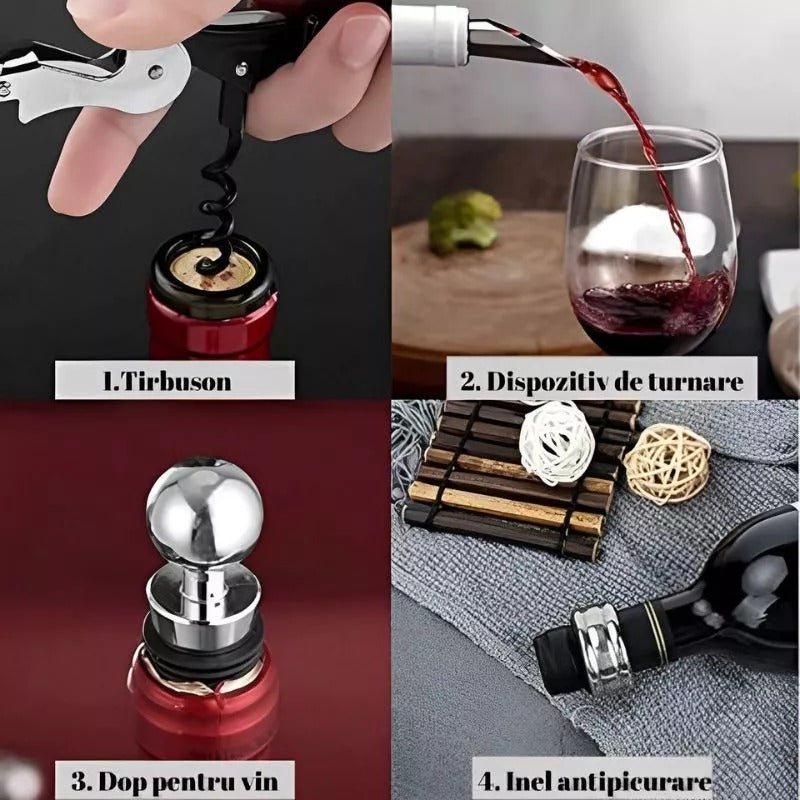 Accesorii Vin Set Evoora Vineto, 4 Piese