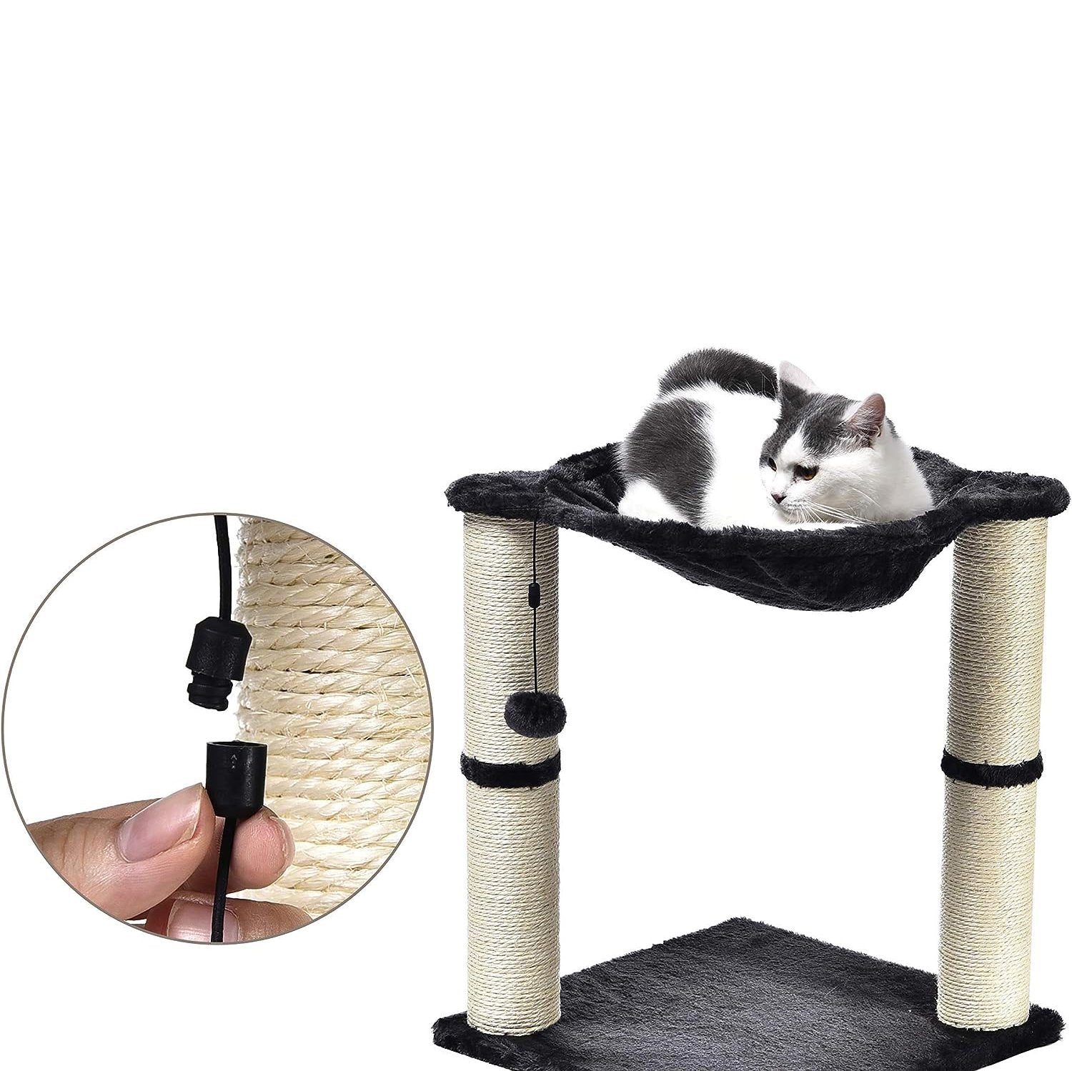 Ansamblu Joaca Pisica si Stalpi pentru Zgariat PawzUp PlayNest, Rezistenta Zgarieturi, 50cm