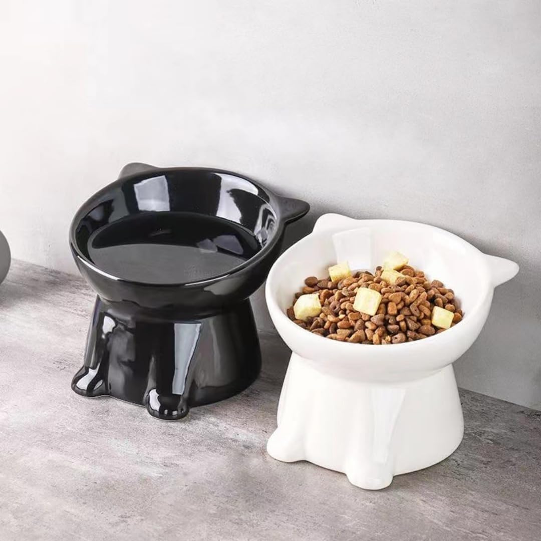 Bol Mancare Pisici Ortopedic PawzUp RoyalBowl, Inalt, Alb