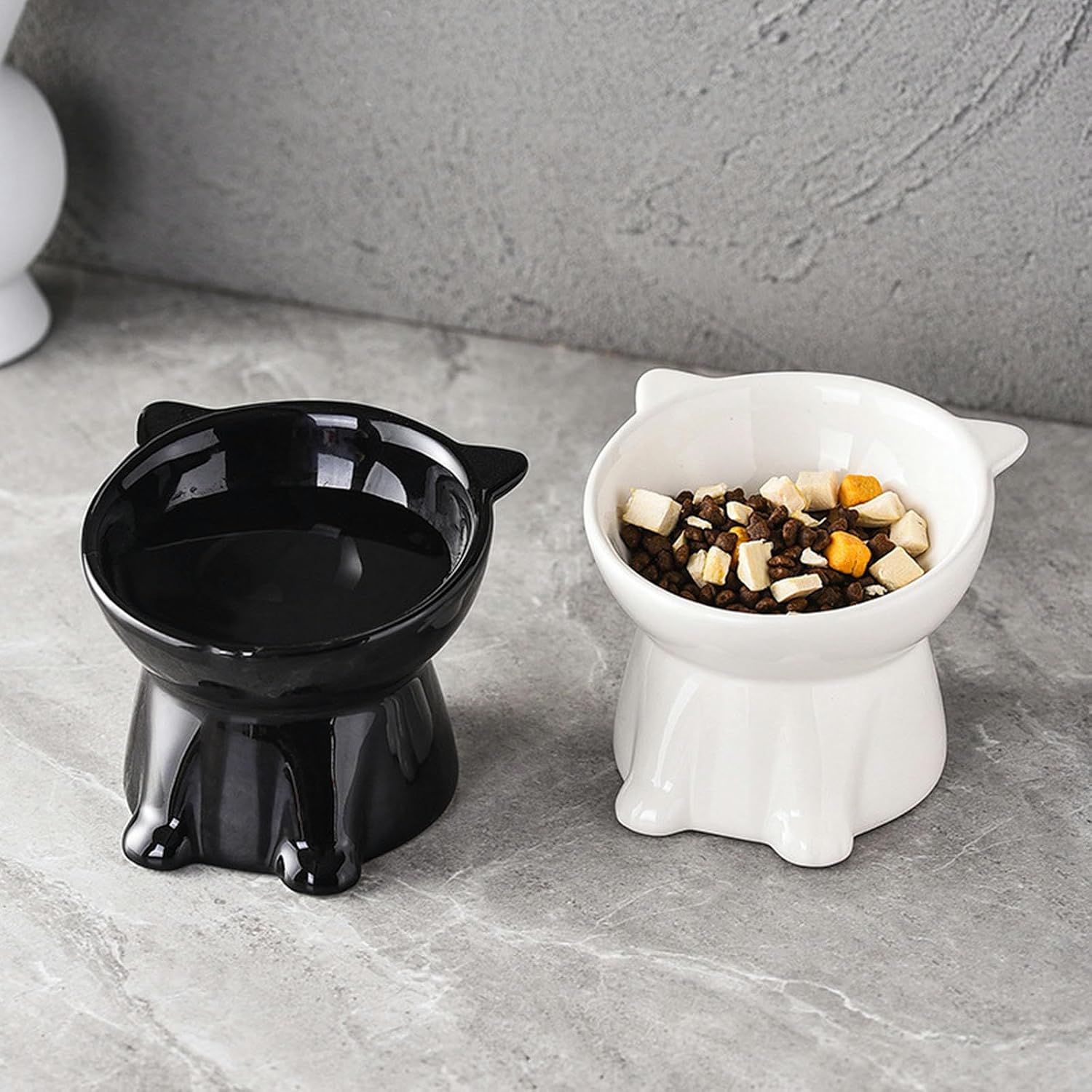 Bol Mancare Pisici Ortopedic PawzUp RoyalBowl, Inalt, Alb