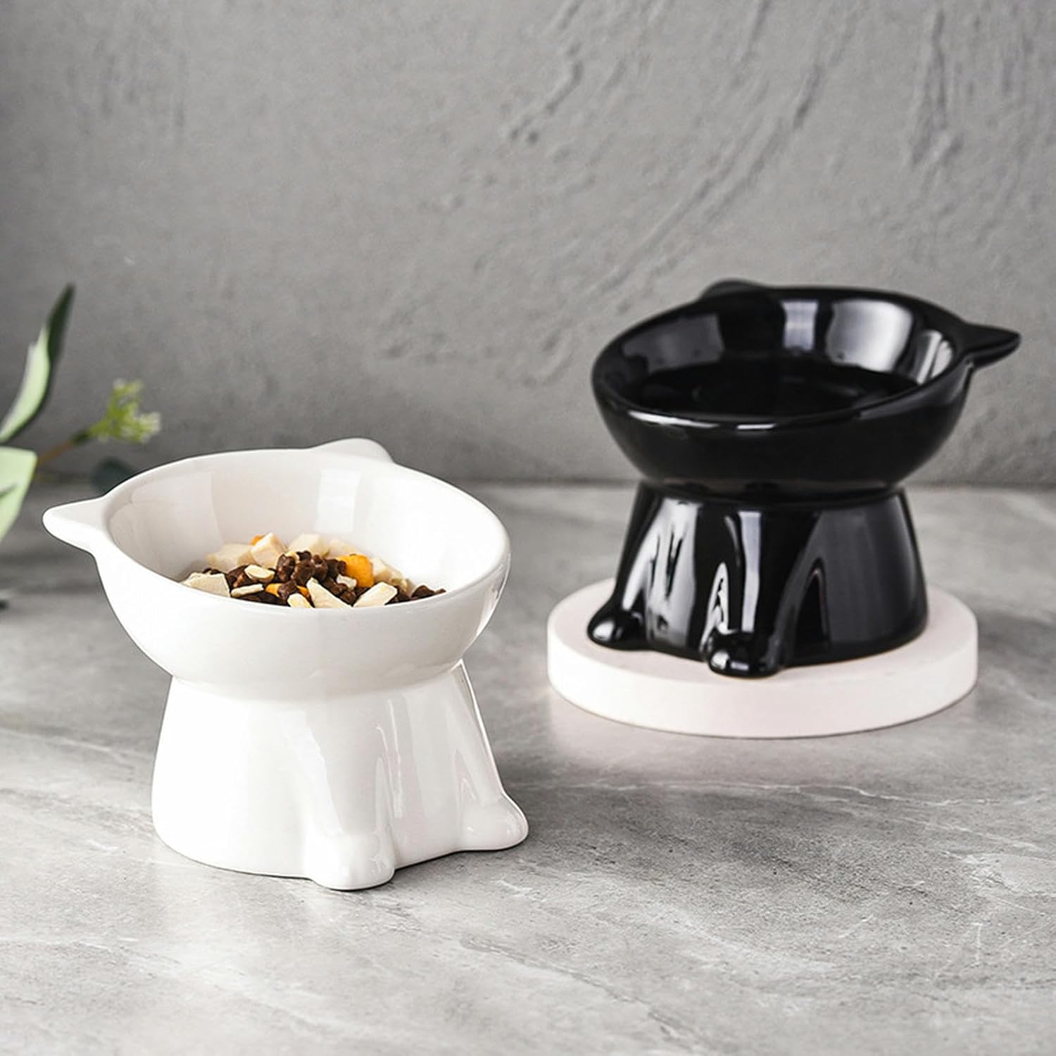 Bol Mancare Pisici Ortopedic PawzUp RoyalBowl, Inalt, Alb