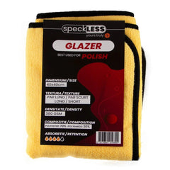Microfiber Cloth SpeckLESS Glazer, Yellow, 380 GSM, 40 x 40cm