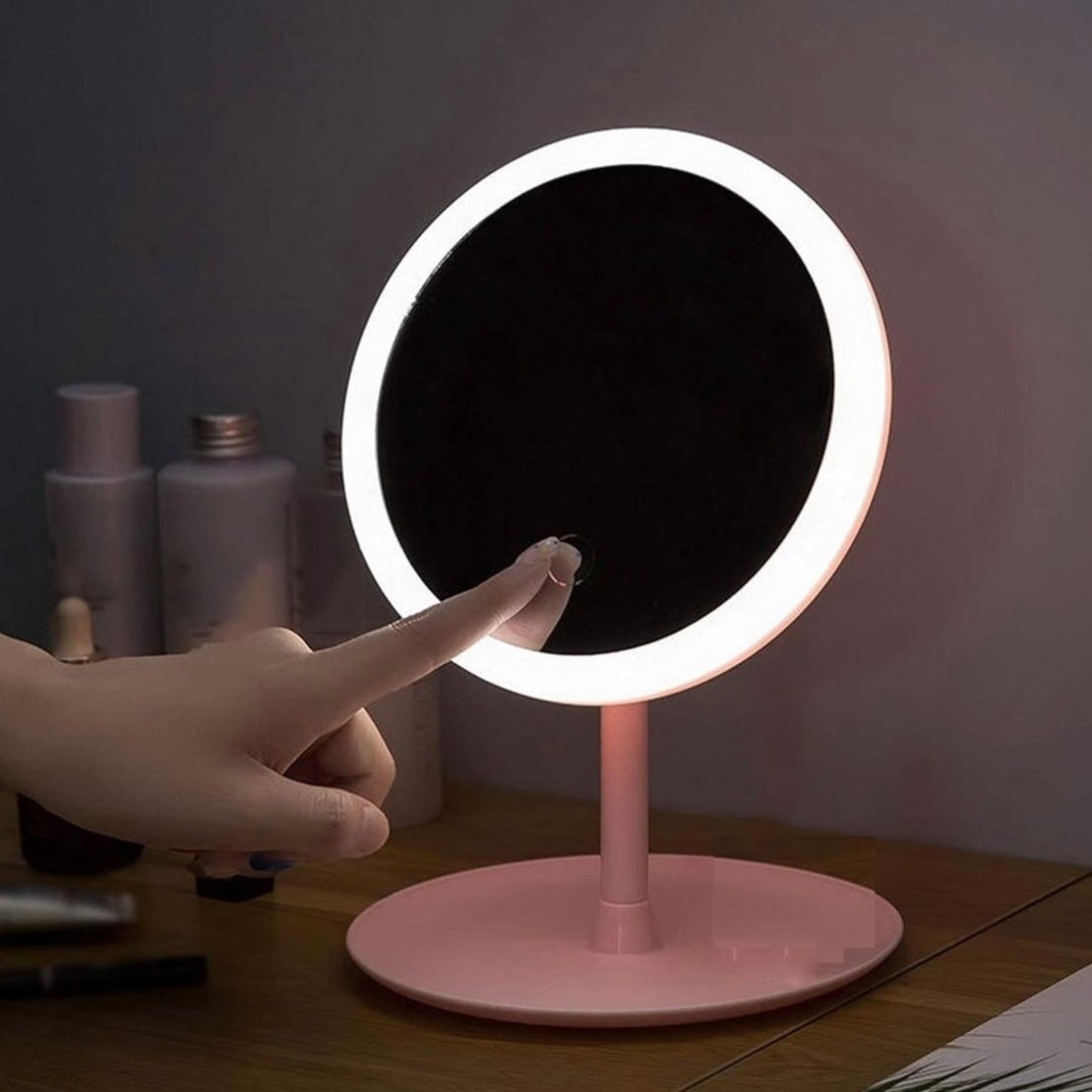 Oglinda Machiaj cu LED Evoora GlamTouch Pro, Incarcare USB, Lumina Reglabila