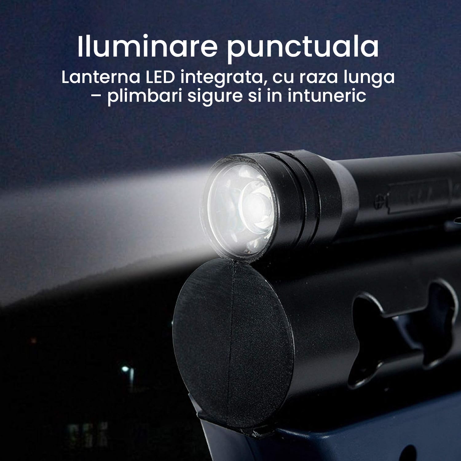 Lesa Caine Dubla PawzUp EasyLeash, Anti-Incalcire si Lanterna LED
