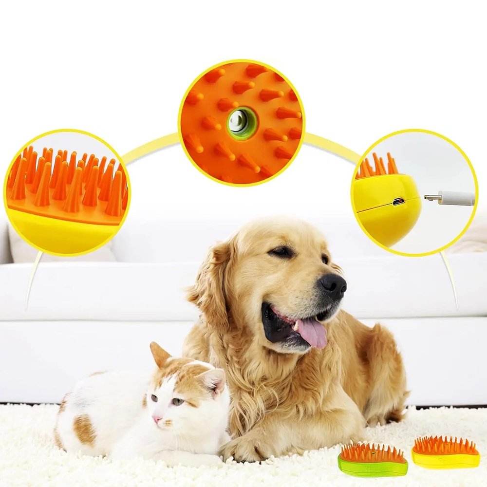 Perie cu Abur pentru Pisici PawzUp AquaBrush, 12 x 6.5cm