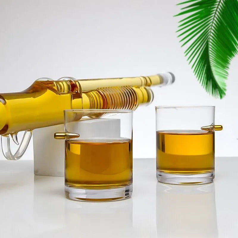 Set Decantor Whisky cu Accesorii si 2 Pahare Evoora Shotgun Legacy