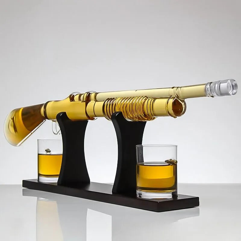Set Decantor Whisky cu Accesorii si 2 Pahare Evoora Shotgun Legacy
