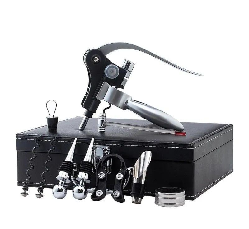 Set Vin Cadou Valiza Accesorii Vin Evoora CellarCase, 9 Piese