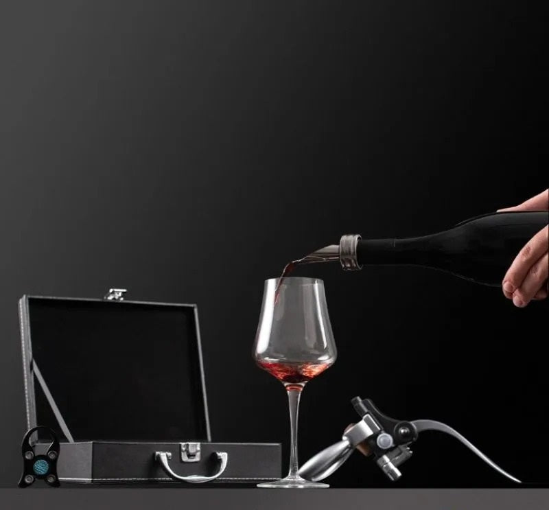 Set Vin Cadou Valiza Accesorii Vin Evoora CellarCase, 9 Piese