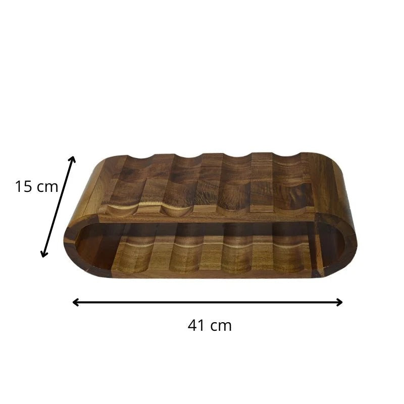 Suport Sticle Vin Evoora WoodCellar, Capacitate 8 Sticle