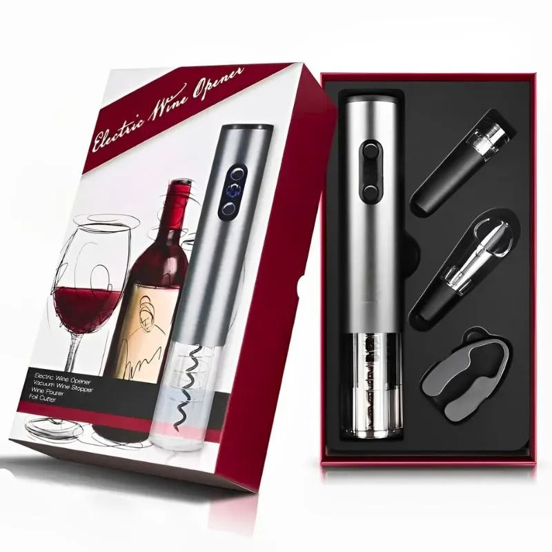 Tirbuson Electric si Accesorii Vin Set Evoora Vinelia, 4 Piese