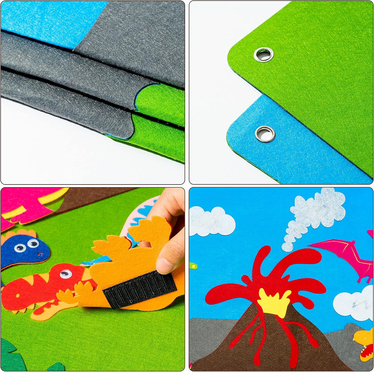 Joc Interactiv si Creativ pentru Copii Montessori Evoora PlayFelt Lumea Dinozaurilor