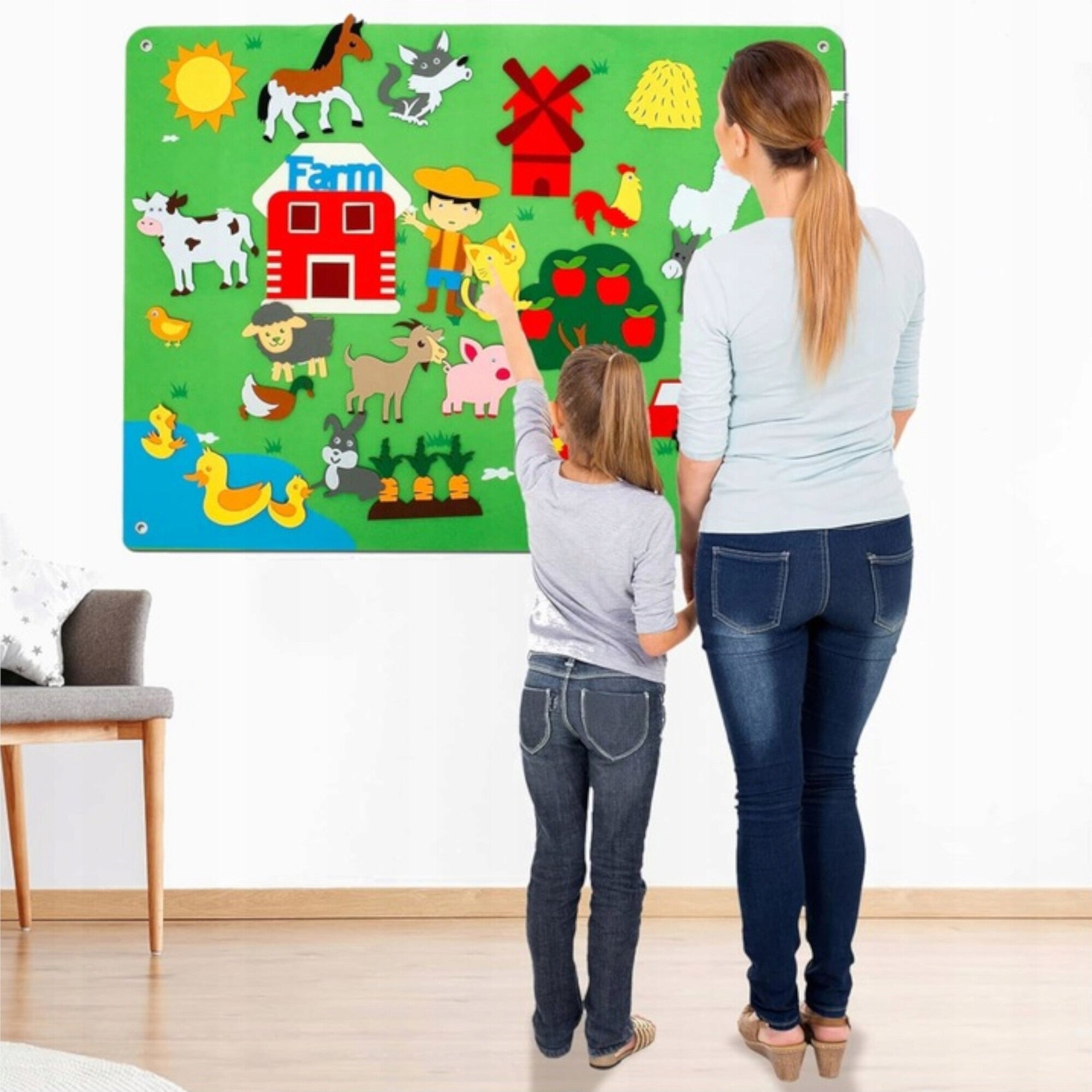 Joc Interactiv si Creativ pentru Copii Montessori Evoora PlayFelt Micul Fermier