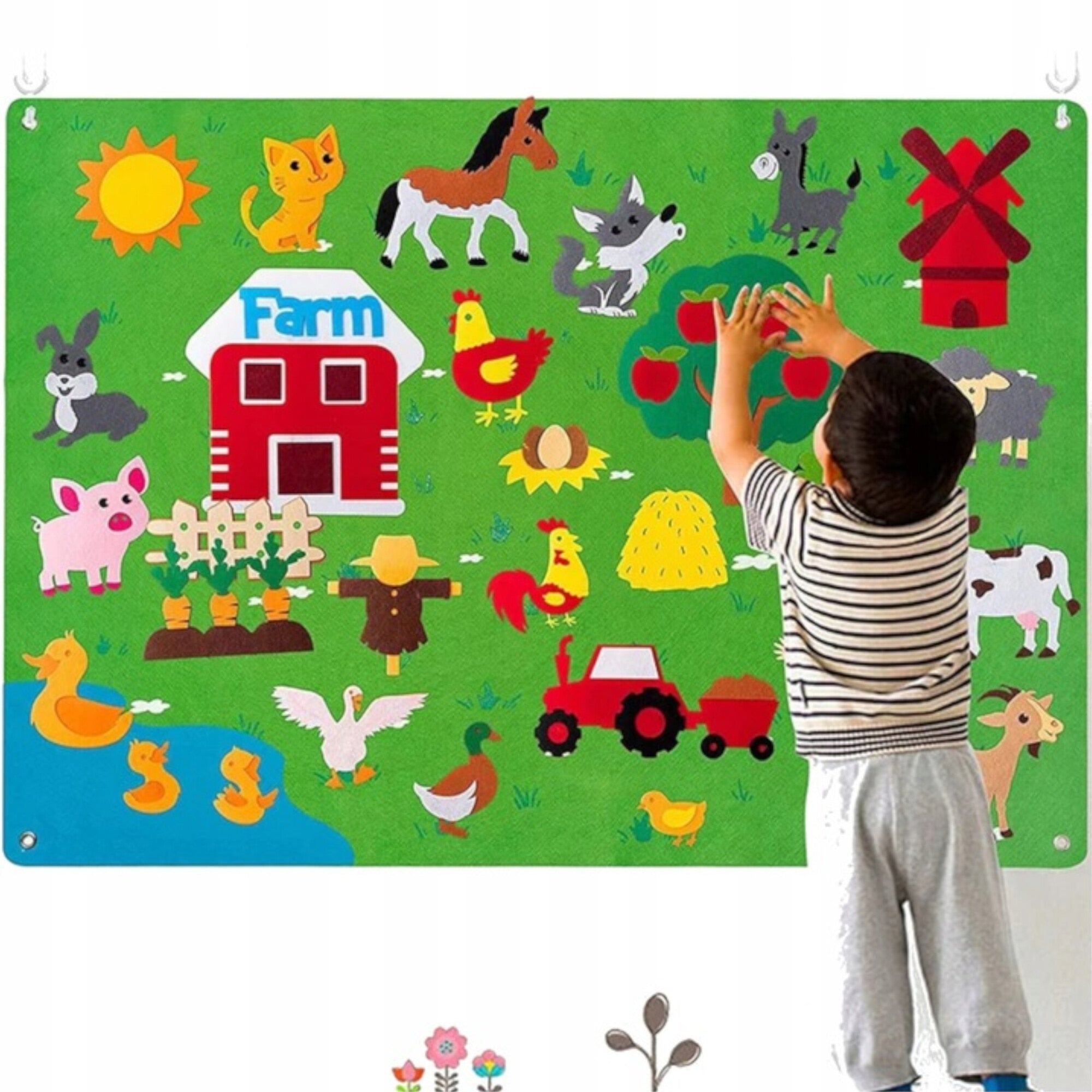 Joc Interactiv si Creativ pentru Copii Montessori Evoora PlayFelt Micul Fermier