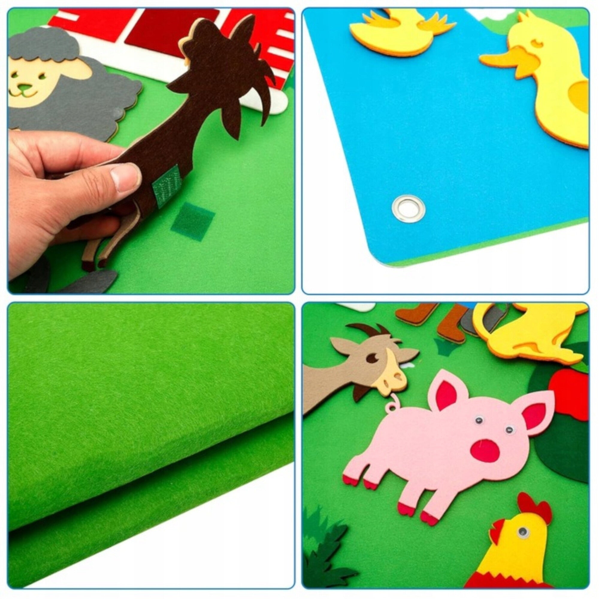 Joc Interactiv si Creativ pentru Copii Montessori Evoora PlayFelt Micul Fermier