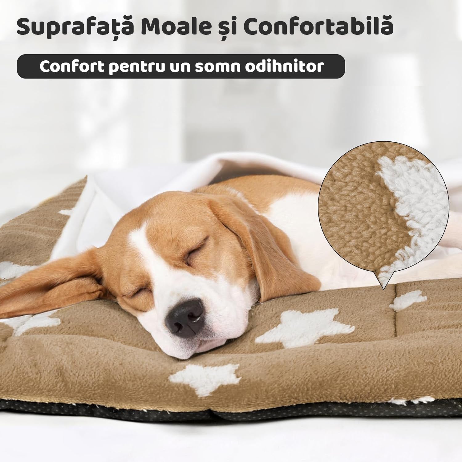 Saltea Caini PawzUp Nest Bed, 61x46 cm, Maro