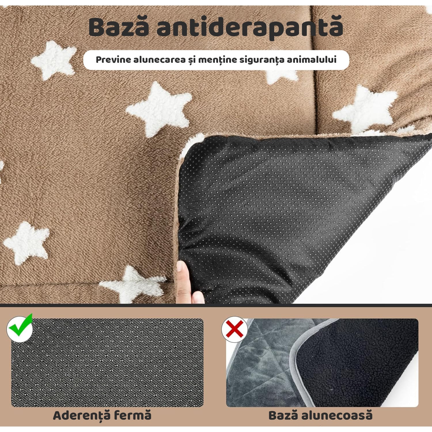 Saltea Caini PawzUp Nest Bed, 61x46 cm, Maro